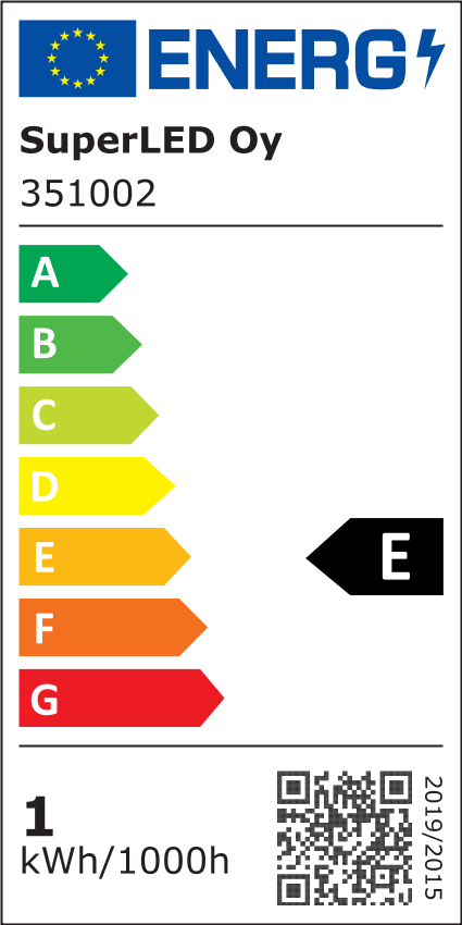Energiatehokkuusmerkintä LED-G4, 0.4W, 43 lm, 32*12mm, neliskanttinen
