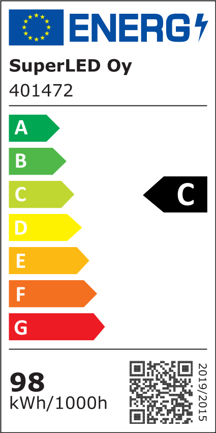 Energiatehokkuusmerkintä LED-Valonheitin BRIAX 100W, 16000lm