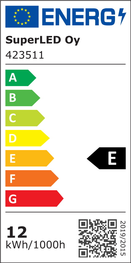 Energiatehokkuusmerkintä LUXE TEHO LED-nauha 5m, 9.6W/m 24V