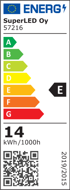 Energiatehokkuusmerkintä Seinävalaisin JANA 15W alas tai ylös, 300x100x60mm, musta