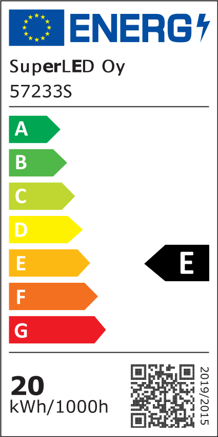 Energiatehokkuusmerkintä LED-pihavalaisin BOLE, säädettävä 20-16-12W, 120x1000mm/600mm, IP65, tummanharmaa