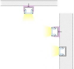 PINTA MINI Alumiiniprofiili kannella LED-nauhalle, 2500mm - asennustavat