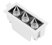 Valaisimen kapea avauskulma sopii erinomaisesti korkeisiin tiloihin.