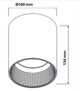 LED-valaisin SILO 15W -mittakuva.