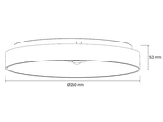 PIR-plafondi VAINU 15W &Oslash;250*53mm IP54