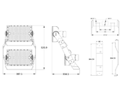 Teollisuusvalonheitin COOL MAX 600W 102000lm, IP66