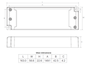 mittakuva Triac LED-muuntaja VAIKO 30W 24V