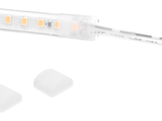 SUPER 12V IP65 led-nauha on katkaistavissa. Nauhan mukana tulee p&auml;&auml;typalat