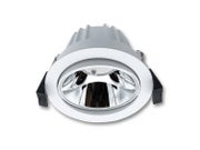 Valkoinen alasvalo TUIKE 10W, halkaisija 90mm, suunnattava 20 astetta. Kuva tuotettu teko&auml;lyll&auml;.