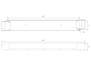 mittakuva DALI + painonappi, DT8, CCT LED-muuntaja DUPLA 240W, 24V