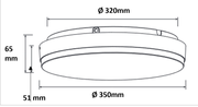 mittakuva LED-Plafondi AAMU 30W