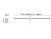 RULLA NEON-nauha 9W/m 5x8mm IP20 24V, vapaa katkaisu 1-10m