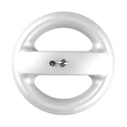 Valkoinen py&ouml;re&auml; LED-UFO-hallivalaisin HALO 150W edest&auml;p&auml;in kuvattuna valkoisella taustalla