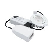 Valkoinen Zigbee alasvalo SUNNA 8W LED-muuntajan ja liitosdosan kanssa, irrallisina komponentteina