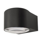 Sein&auml;valaisin KAARIA 8W alas tai yl&ouml;s 890lm 130x113x95mm, musta