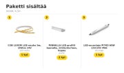 Ep&auml;suoran valaistuksen LED-nauha paketti ulkotiloihin &mdash; 3000K, 4,5m