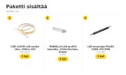 Ep&auml;suoran valaistuksen LED-nauha paketti ulkotiloihin &mdash; 3000K, 9m