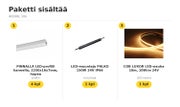 Ep&auml;suoran valaistuksen LED-nauha paketti ulkotiloihin &mdash; 4000K, 9m