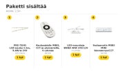 LED-valonauha kaukos&auml;&auml;timell&auml; paketti, MIBO &mdash; 4000K, 2,5m