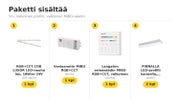Kuorma-auton RGB-valaistuspaketti 24V, langaton MIBO-ohjaus &mdash; 5m, Valkoinen profiili, valkoinen MIBO-s&auml;&auml;din