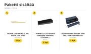 Saunan selk&auml;nojan taakse, LED-nauhapaketti &mdash; 3000K / 2,25m