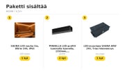 Saunan selk&auml;nojan taakse, LED-nauhapaketti &mdash; 4000K / 4,5m
