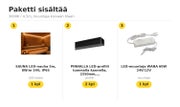 Saunan selk&auml;nojan taakse, LED-nauhapaketti &mdash; 3000K / 4,5m, muuntaja kuivaan tilaan