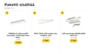 Keitti&ouml;n v&auml;litilan LED-nauha paketti, valkoinen profiili &mdash; 4000K, 5m