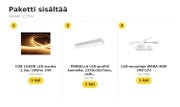 Keitti&ouml;n yl&auml;kaappien p&auml;&auml;lle, pisteet&ouml;n COB LED-nauhapaketti &mdash; 3000K / 2,25m