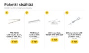 Kylpyhuoneen kalusteen alle, LED-nauhapaketti &mdash; 3000K / 2,25m, liiketunnistimella