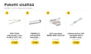 Kylpyhuoneen kalusteen alle, LED-nauhapaketti &mdash; 4000K / 2,25m, liiketunnistimella