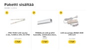 Kylpyhuoneen katonrajaan, LED-nauhapaketti &mdash; 3000K / 2,25m