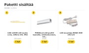 Kylpyhuoneen pisteet&ouml;n tunnelmavalaistus, COB IP65 &mdash; 3000K / 2,25m
