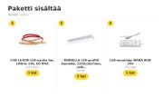 Kylpyhuoneen pisteet&ouml;n tunnelmavalaistus, COB IP65 &mdash; 3000K / 4,5m