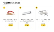 Kylpyhuoneen pisteet&ouml;n tunnelmavalaistus, COB IP65 &mdash; 3000K / 4,5m