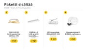 Makuuhuoneen kattolistaan, pisteet&ouml;n COB LED-nauhapaketti &mdash; 4000K / 4,5m, himmennyssetill&auml;