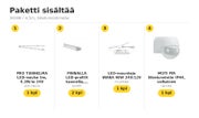 Makuuhuoneen y&ouml;valo s&auml;ngyn alle, LED-nauhapaketti &mdash; 3000K / 4,5m, liiketunnistimella
