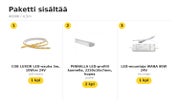 Olohuoneen katonrajaan, pisteet&ouml;n COB LED-nauhapaketti &mdash; 4000K / 4,5m