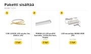 Olohuoneen katonrajaan, pisteet&ouml;n COB LED-nauhapaketti &mdash; 4000K / 4,5m