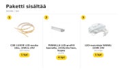 Olohuoneen katonrajaan, pisteet&ouml;n COB LED-nauhapaketti &mdash; 3000K / 9m