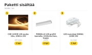 Olohuoneen katonrajaan, pisteet&ouml;n COB LED-nauhapaketti &mdash; 3000K / 9m