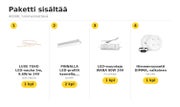 Olohuoneen ep&auml;suora valaistus, himmennett&auml;v&auml; LED-nauhapaketti &mdash; 4000K, himmennett&auml;v&auml;