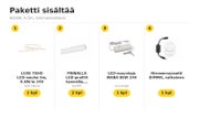 LED-valo olohuoneen katonrajaan, LED-nauhapaketti &mdash; 4000K, 4,5m, himmennett&auml;v&auml;