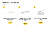 Olohuoneen ep&auml;suora valaistus, himmennett&auml;v&auml; LED-nauhapaketti &mdash; 3000K