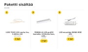 Olohuoneen ep&auml;suora valaistus, himmennett&auml;v&auml; LED-nauhapaketti &mdash; 4000K