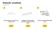 LED-valo olohuoneen katonrajaan, LED-nauhapaketti &mdash; 4000K, 4,5m