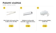 Autotallin ja varaston valopaketti 9m, IP65 &mdash; 4000K, valkoinen profiili