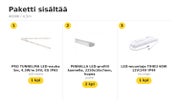 Varaston hyllyvalaistus, LED-nauhapaketti IP65 &mdash; 4000K / 4,5m