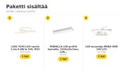 Kaapin alle, LED-nauhapaketti &mdash; 3000K, valkoinen profiili