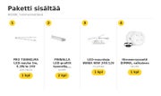 Kalusteiden tunnelmavalaistus, himmennett&auml;v&auml; LED-nauhapaketti &mdash; 4000K, himmennett&auml;v&auml;